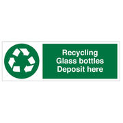 Recycling Glass Bottles Sign